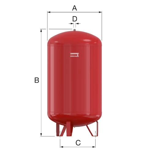 Flamco Flexcon 200 vase d'expansion (cv) 200 l x 4/4 - 1,5 bar