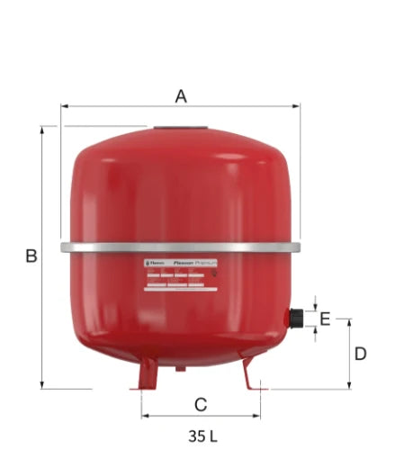 Flamco Flexcon Premium 35 vase d'expansion (cv) 35 l x 3/4 - 1 bar - membrane synthétique (15 ans garantie)