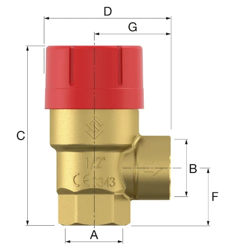 Flamco Prescor groupe de sécurité FF 1/2 - 3 bar