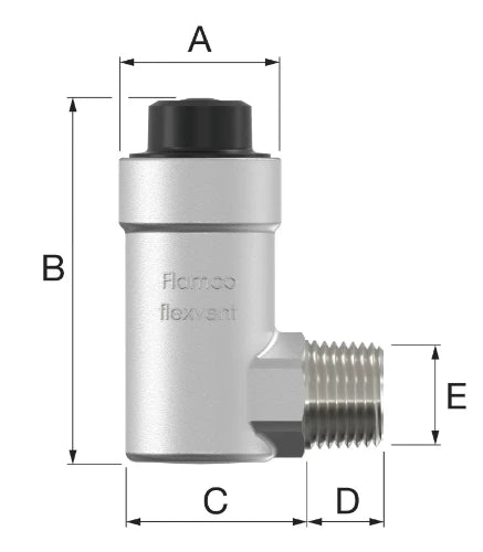 Flamco FlexVent H purgeur automatique 1/2 - avec raccordement latéral