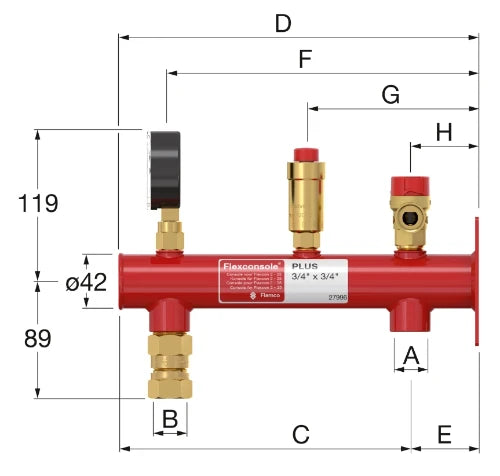 Flamco Flexconsole Plus console pour vase d'expansion 3/4 - complète