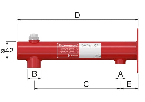 Flamco Flexconsole console pour vase d'expansion nu 3/4 - rouge