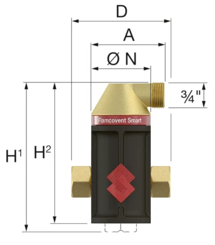 Flamco FlamcoVent Smart séparateur d'air FF 4/4 x 4/4