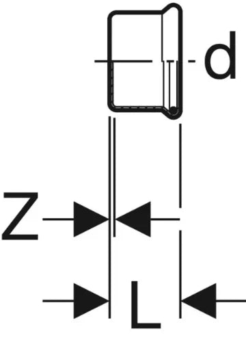 Geberit Mapress C-acier zingué bonnet F 42 mm