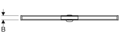 Geberit Cleanline 20 rigole de douche 300-1300 mm - métal poli