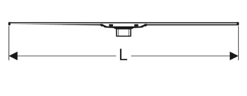 Geberit Cleanline 20 rigole de douche 300-1300 mm - métal poli
