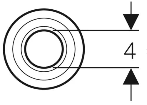 ROSACE GEBERIT 40 MM blanc