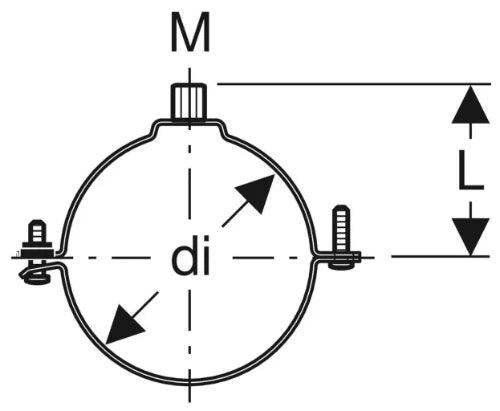 Geberit PE galva collier léger M8/M10 x 40 mm