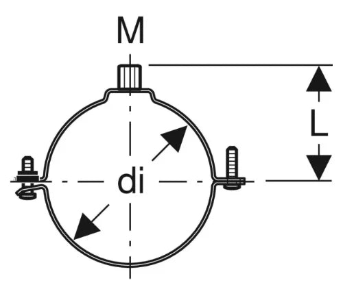 Geberit PE galva collier léger M8/M10 x 50 mm
