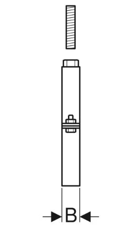 Geberit Pluvia collier de fixation 250 mm