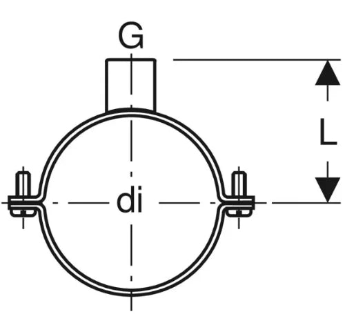 Geberit PE galva collier avec manchon 4/4 x 250 mm