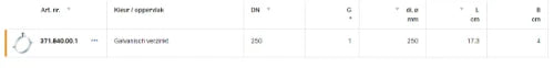 Geberit PE galva collier avec manchon 4/4 x 250 mm