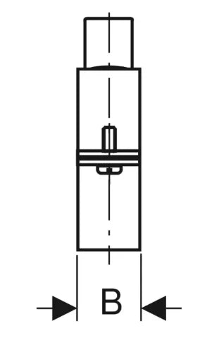 Geberit PE galva collier avec manchon 4/4 x 315 mm
