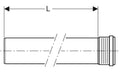 Geberit Silent-PP tuyau avec manchon (longueur 300cm) 40 x 2,0 mm - prix par longueur