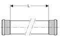 Geberit Silent-PP tuyau avec deux manchons (longueur 150cm) 40 x 2,0 mm - prix par longueur