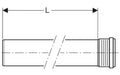 Geberit Silent-PP tuyau avec manchon (longueur 200cm) 50 x 2,0 mm - prix par longueur