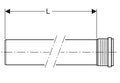 Geberit Silent-PP tuyau avec manchon (longueur 300cm) 50 x 2,0 mm - prix par longueur