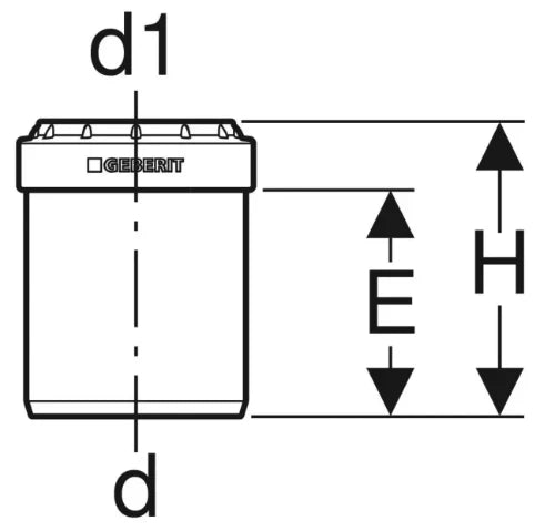 Geberit Silent-PP réduction centrique MF 50 x 40 mm