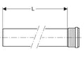 Geberit Silent-PP tuyau avec manchon (longueur 200cm) 110 x 3,6 mm - prix par longueur