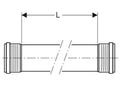 Geberit Silent-PP tuyau avec deux manchons (longueur 300cm) 110 x 3,6 mm - prix par longueur