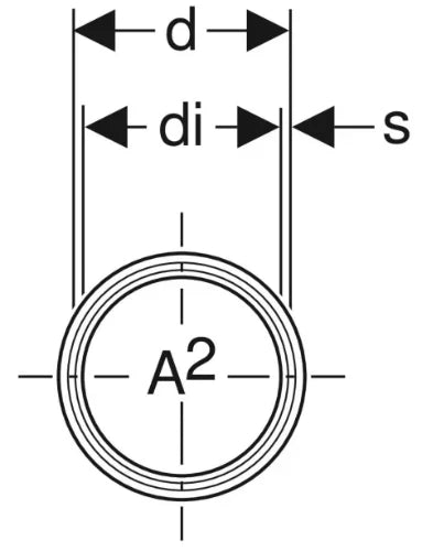 Geberit Silent-PP tuyau avec deux manchons (longueur 150cm) 110 x 3,6 mm - prix par longueur