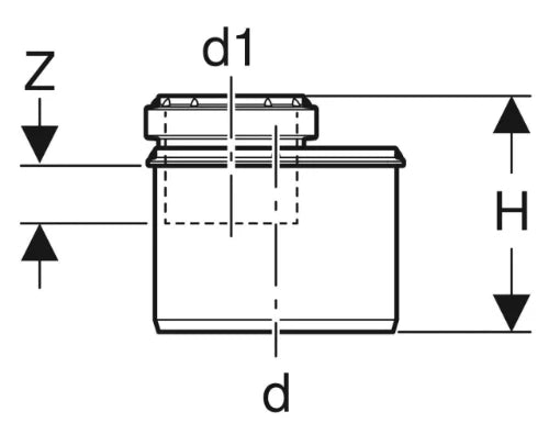 Geberit Silent-PP réduction excentrique MF 110 x 50 mm (modèle court)