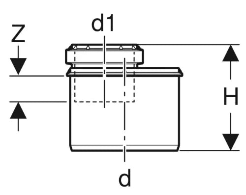Geberit Silent-PP réduction excentrique MF 110 x 90 mm (modèle court)