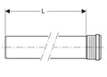 Geberit Silent-PP tuyau avec manchon (longueur 200cm) 125 x 4,2 mm - prix par longueur