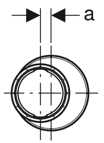 Geberit Silent-PP réduction excentrique MF 125 x 110 mm