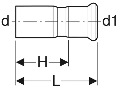Geberit Mapress C-acier zingué réduction MF 88,9 x 54 mm