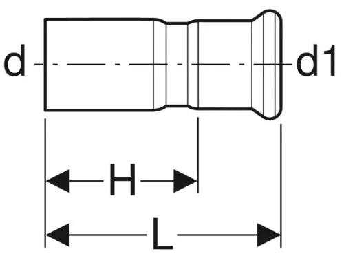 Geberit Mapress C-acier zingué réduction MF 88,9 x 76,1 mm