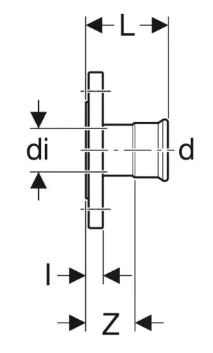 Geberit Mapress C-acier zingué bride avec manchon à sertir PN10-16 DN80 x 88,9 mm