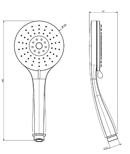 Gessi Emporio Shower Douchette anticalcaire trois jets. chromé