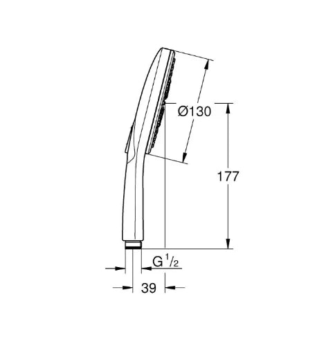 Grohe Rainshower SmartActive 130 douchette 9,5L, Brushed Warm Sunset