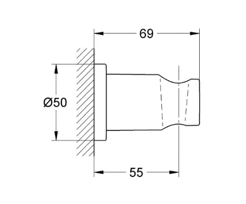 Grohe Rainshower neutral support douchette mural supersteel