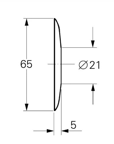 ROSACE GROHE 65 - 5 o 1/2 chromé