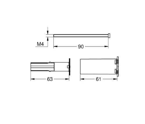 Grohe Rapido smartbox rallonge 25mm