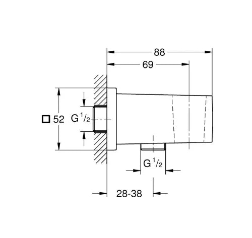 Grohe Euphoria Cube douche de tête chromé avec support