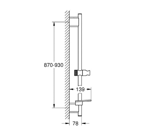 Grohe Rainshower SmartActive barre de douche 900 mm - chrome