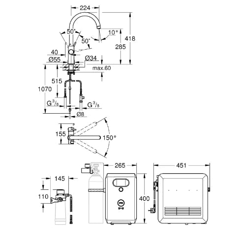 Grohe blue Pro Connected professional bec-C