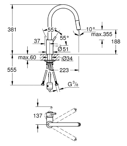 Grohe Concetto New mitigeur cuisine