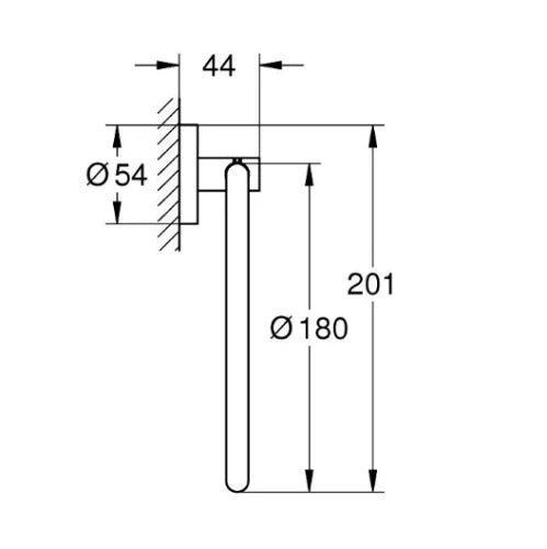 GROHE Essentials handdoekring, chroom