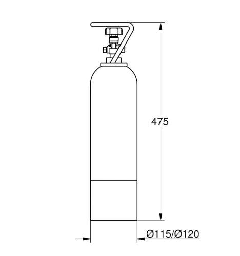 Grohe blue Accessories co2 bouteille 2 kg