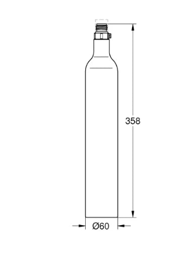 Grohe Blue Accessories Home starterpack (set 4pcs) bouteilles gaz CO2 - prix par set