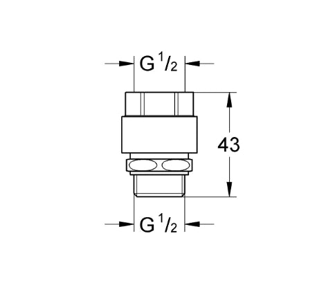 GROHE Eggeman valsstroombeluchter 1/2"