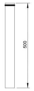 Oras Electra tuyau rallonge, L=500
