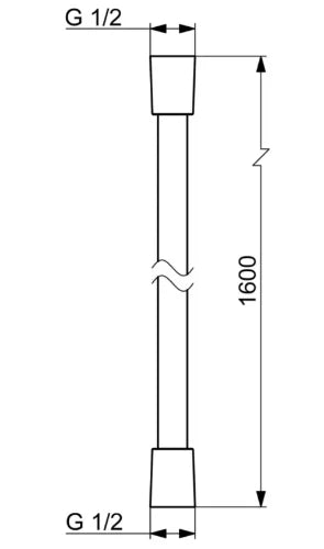 FLEXIBLE HANSA 160CM ! chromé