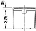 Duravit D-Neo réservoir de chasse - blanc - raccordement en bas/à l'arrière gauche - Dual Flush