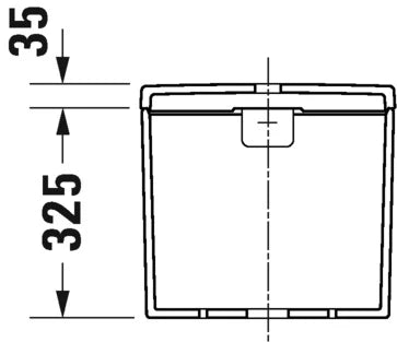 Duravit D-Neo réservoir de chasse - blanc - raccordement en bas/à l'arrière gauche - Dual Flush