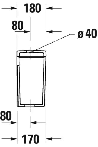 Duravit D-Neo réservoir de chasse - blanc - raccordement en bas/à l'arrière gauche - Dual Flush